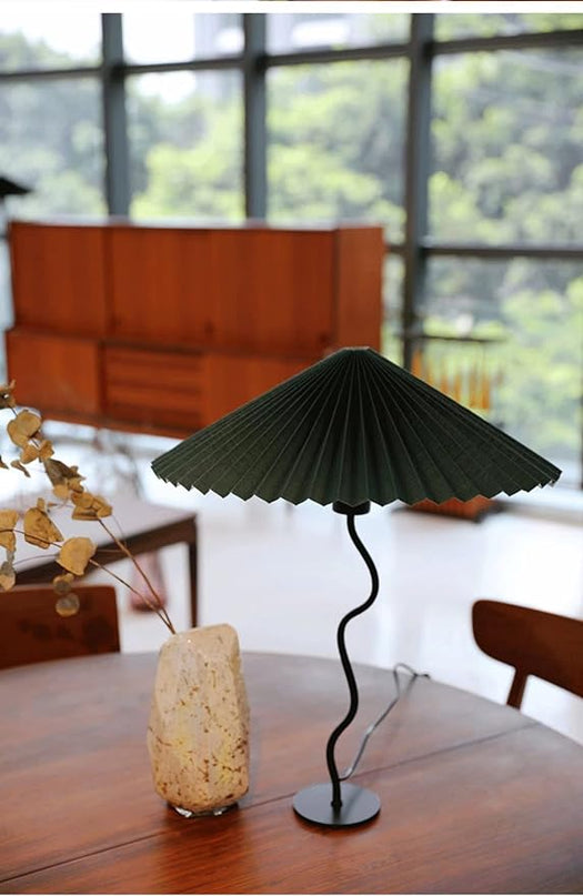 Pleated Floor Lamp, 3 Color Dimmable Floor Lamp, Retro Bedside Atmosphere Table Lamp for Bedroom, Living Room, Office ( Color : 3# , Size : Small ) - LeafyLoom