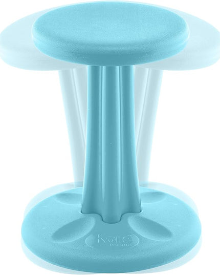 Kore Kids Junior Wobble Chair - Flexible Seating Stool for Classroom, Elementary School, ADD/ADHD - Made in The USA - Junior- Age 8-9, Grade 3-4, Pale Blue (16in) - LeafyLoom