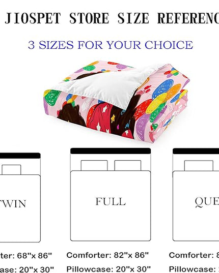 Black Girl Queen Comforter Set Black African American Girls Queen Comforter Set Princess Queen Bedding Set Room Decor Black Girl Kids Queen Bedding Sets for Girls, 1 Comforter+2 Pillowcases - LeafyLoom