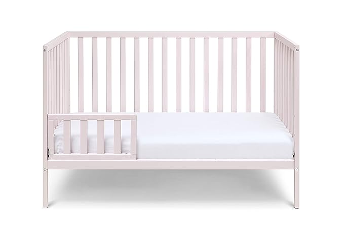 Suite Bebe Palmer 3 in 1 Convertible Crib - Quick Ship, Pastel Pink - LeafyLoom