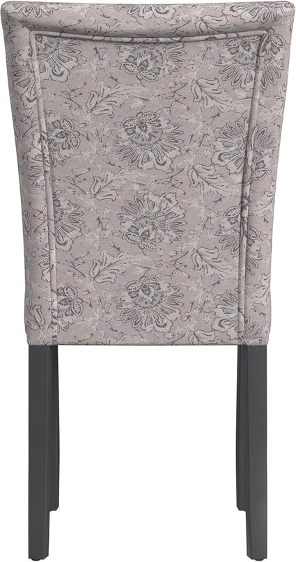 HomePop Classic Parsons Dining Chairs, Pack of 2, Linen Artistic Floral Print - LeafyLoom