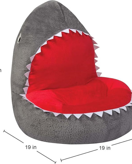 Trend Lab Shark Toddler Chair Plush Character Kids Chair Comfy Furniture Pillow Chair for Boys and Girls, 21 x 19 x 19 inches - LeafyLoom