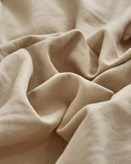 Champagne Comforter Set King Beige Bedding Set Lightweight Women Soft Champagne Blanket 3 PCs Durable Light Khaki Colored Comforter Set King Breathable Bed Comforter Set - LeafyLoom