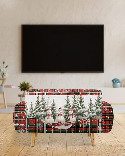 FKELYI Christmas Decorations Sofa Couch Cover Comfortable Furniture Protector Easy Going Stretch Sofa Slipcover with Elastic Bottom L FKELYI