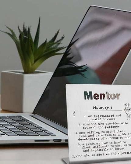 Afterprints Mentor Gifts for Women Men Thank You Gifts For Mentor Leaving Going Away Retirement Appreciation Boss, Coworker, Teacher, Counselor, Coach Office Desk Decor XLK04 - LeafyLoom
