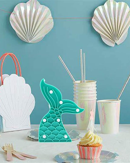 Cute Mermaid Tail Night Light, Mermaid Party Supplies, Mermaid Birthday Party Decorations, Mermaid Lamp, Battery Operated Led Light, Mermaid Bedroom Decor for Girls（Green） - LeafyLoom