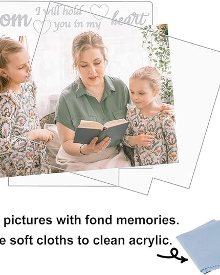 Attivolife Gift for Mother - Acrylic Photo Frame with Warm Color LED Light, Desk Display 4x6 Picture, Best Present for Mom Birthday Mother's Day Valentine Day - LeafyLoom