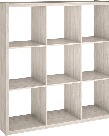 ClosetMaid 4589 Decorative Open Back 9-Cube Storage Organizer, Bleached Walnut - LeafyLoom