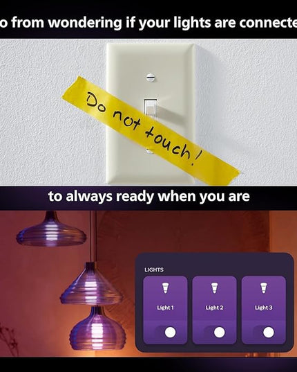 Philips Hue Wall Switch Module, White - 2 Pack - Indoor - Keeps Hue Smart Lights Reachable When Switch is Off - Requires Hue Lights and Hue Bridge PhilipsHue