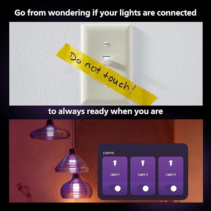 Philips Hue Wall Switch Module, White - 2 Pack - Indoor - Keeps Hue Smart Lights Reachable When Switch is Off - Requires Hue Lights and Hue Bridge PhilipsHue