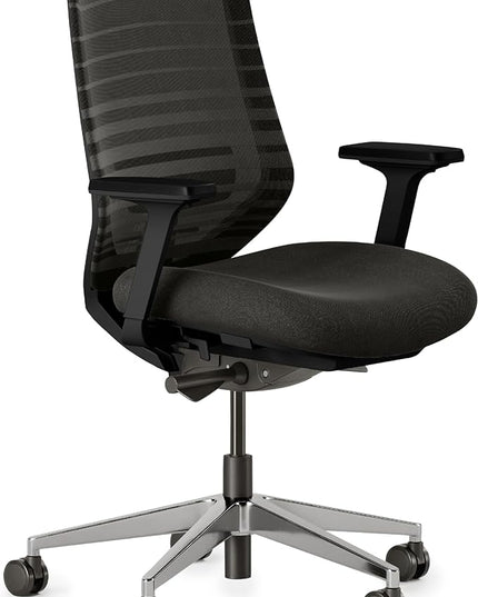 Branch Ergonomic Chair - A Versatile Desk Chair with Adjustable Lumbar Support, Breathable Mesh Backrest, and Smooth Wheels - Experience Optimal Comfort and Support - All Black - LeafyLoom