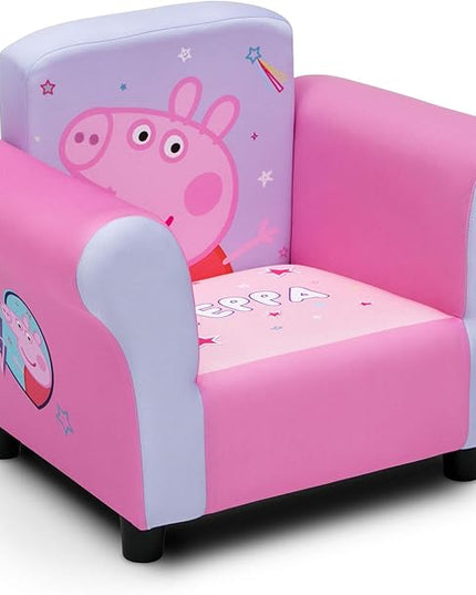 Delta Children Kids Character Upholstered Chair, Peppa Pig - LeafyLoom