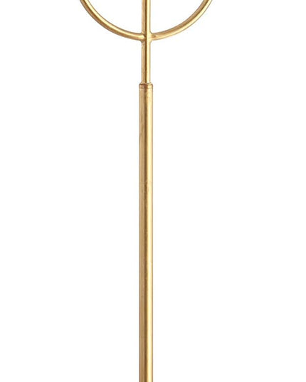 JONATHAN Y JYL1097A Haines 60" Modern Circle Marble/Metal LED Floor Lamp Classic,Glam,Transitional for Bedrooms, Living Room, Office, Reading, Gold - LeafyLoom