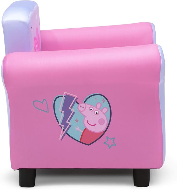 Delta Children Kids Character Upholstered Chair, Peppa Pig - LeafyLoom