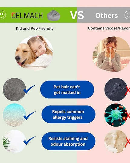 Bean Bag Chair Cover (No Filler) | Bird's Nest Shape | Adult Size | Microsuede | Stuffed Animal Storage for Kids Or Memory Foam| Double Stitched | Durable Zipper | Soft Premium - LeafyLoom