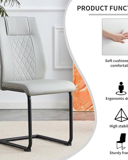 NicBex Haerin-SD-00322-LWJ Dining Chairs, 16"x16"x38", Light Gray - LeafyLoom