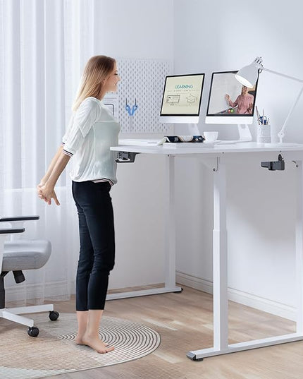 Dripex Standing Desk, 63"/ 71" L Shaped Desk Adjustable Height, Electric Corner Stand Up Desk Large Home Office Desk Computer Workstation, Dual Motor Sit Stand Desk 4 Legs, Super Stable - LeafyLoom