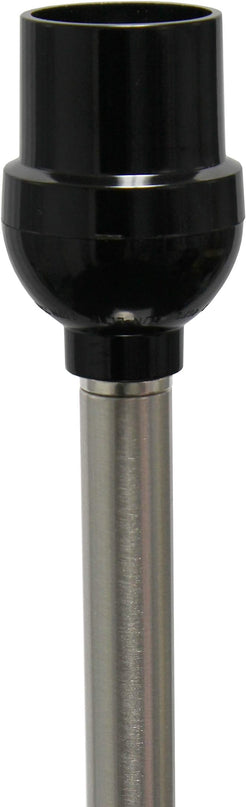 Simple Designs LF2004-BLK Brushed Nickel Stick Drum Shade Floor Lamp, Black - LeafyLoom