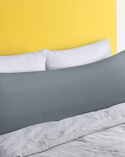Utopia Bedding Full Body Pillow for Adults (Grey, 20 x 54 Inch), Long Pillow for Sleeping, Large Pillow Insert for Side Sleepers - LeafyLoom