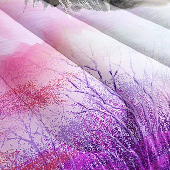 Wolf Comforter Set Tie Dye Wolf Bedding Set for Kids Teens Room Decor Romantic Pink Rose Wild Animals Comforter with 2 Pillowcases - LeafyLoom