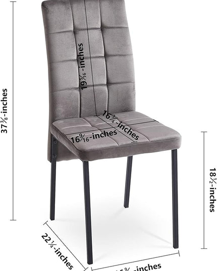 NicBex Haerin-SD-00336-LWJ Dining Chairs, 20.3"x16.1"x36.2", Gray - LeafyLoom
