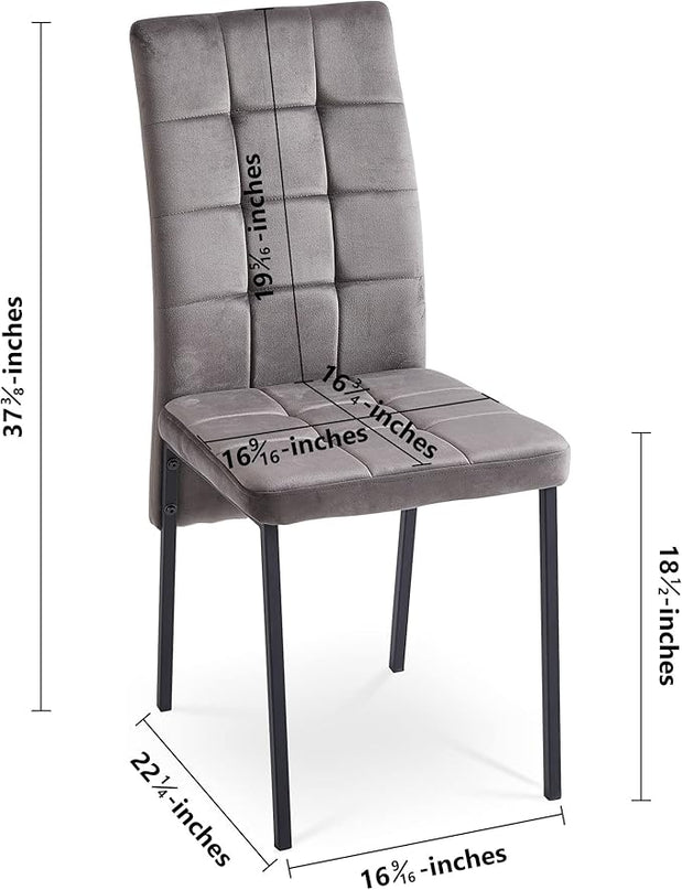 NicBex Haerin-SD-00336-LWJ Dining Chairs, 20.3"x16.1"x36.2", Gray - LeafyLoom