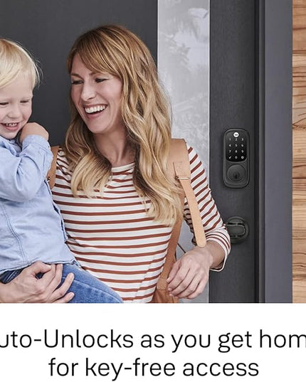 Yale Assure Lock, Black Suede Smart Lock with Wi-Fi Connected Digital Touchscreen Keypad for Front or Back Door with Back Up Key, YRD226-CBA-BSP Yale