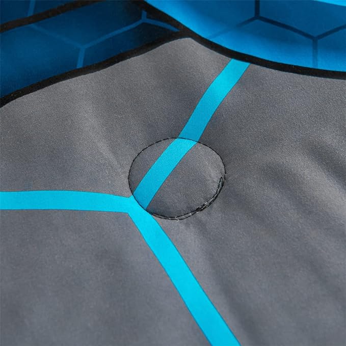 NTBED Game Console Comforter Set for Boys Girls Kids 3D Gaming Geometric Lightweight Microfiber Bedding Sets (Blue, Twin) - LeafyLoom