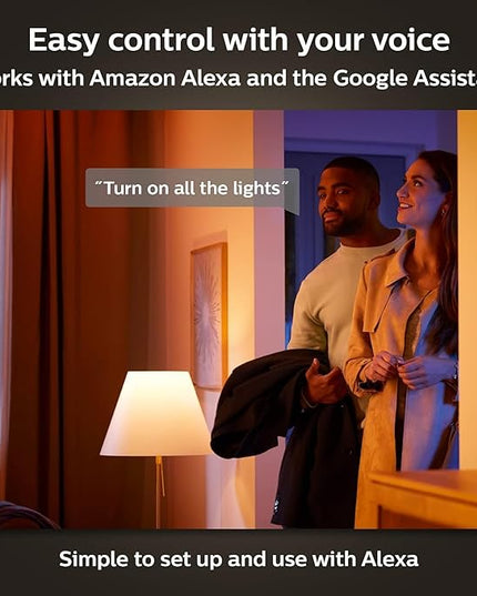 Philips Hue A19 LED Smart Light Bulb - White and Color Ambiance - 60W Indoor Light Bulb - Control with Hue App - Works with Alexa, Google Assistant and Apple Homekit - 3 Pack PhilipsHue