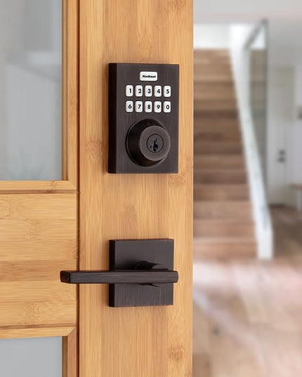 Kwikset Home Connect 620 Smart Lock Deadbolt with Z-Wave Technology, Works with Ring Alarm, Samsung Smartthings and More, Z-Wave Hub Required, Contemporary Design in Venetian Bronze Kwikset