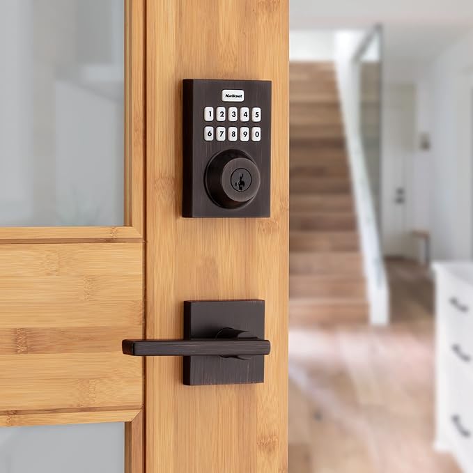 Kwikset Home Connect 620 Smart Lock Deadbolt with Z-Wave Technology, Works with Ring Alarm, Samsung Smartthings and More, Z-Wave Hub Required, Contemporary Design in Venetian Bronze Kwikset