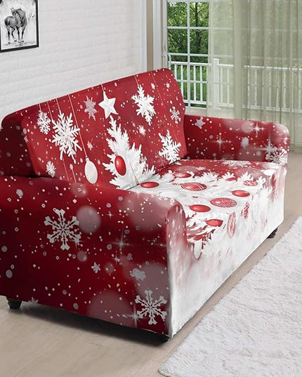FKELYI Christmas Tree Sofa Furniture Protector Easy Going Stretch Sofa Slipcover Non-Slip Sofa Couch Cover Washable Sofa Slipcovers L FKELYI