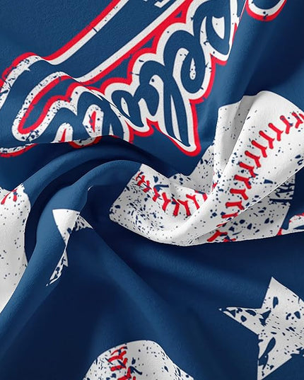 3D Baseballs Comforter Full Size,Blue Baseball Kids Comforter Set,3Pcs Bedding Set Printed Comforter with 2 Pillowcases,Down Alternative,Soft and Lightweight,for All Seasons - LeafyLoom