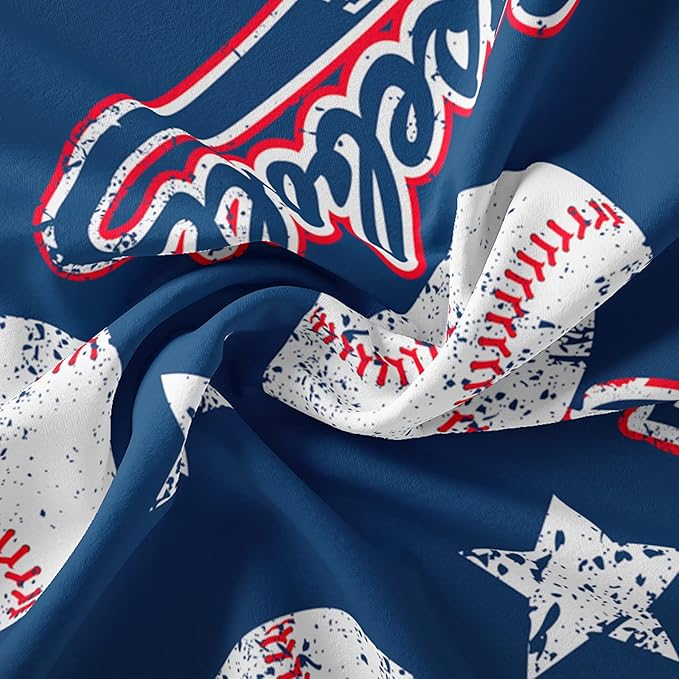 3D Baseballs Comforter Full Size,Blue Baseball Kids Comforter Set,3Pcs Bedding Set Printed Comforter with 2 Pillowcases,Down Alternative,Soft and Lightweight,for All Seasons - LeafyLoom