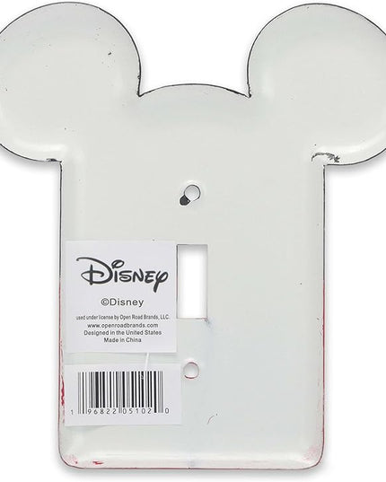 Disney Mickey Mouse Metal Light Switch Plate - Mickey Mouse Switch Plate Decoration for Kids' Bedroom, Play Room or Movie Room - LeafyLoom