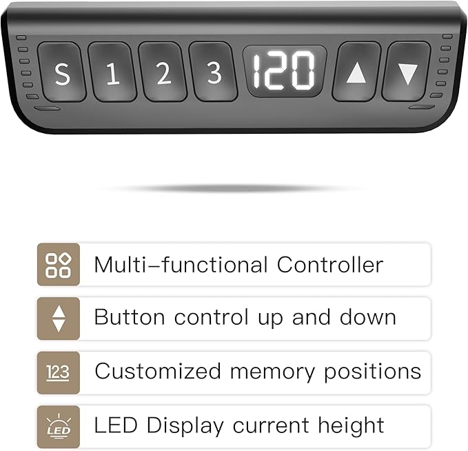 63 Inch Electric Standing Desk with Cabinet & Drawers, Height Adjustable Sit Stand Desk with Monitor Shelf, Smart Home Office Standing Computer Desk, White - LeafyLoom