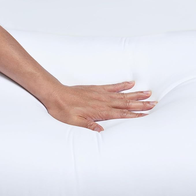 Amazon Basics Down Alternative Bed Pillows and Pillow Protector Case 2-Piece Set, 26 in x 20 in, Soft Density, Standard - Pack of 2, White - LeafyLoom