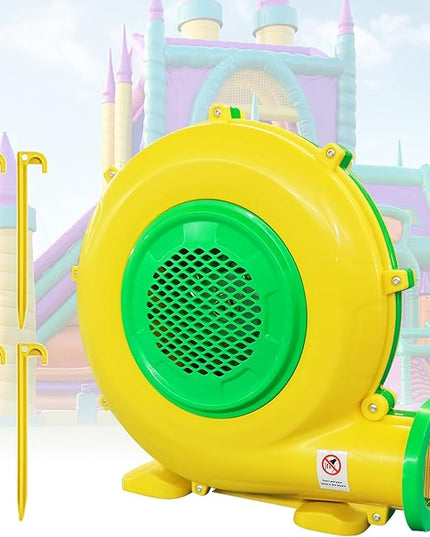 Inflatable Bounce House Blower, QILEBA 1100Watt/1.5HP Powerful Air Blower for Large Inflatables, Portable Bubble House Blower Fan Pump for Spray Booth, Bouncy Castle, Jumper, Water Slid, Blower Corded - LeafyLoom