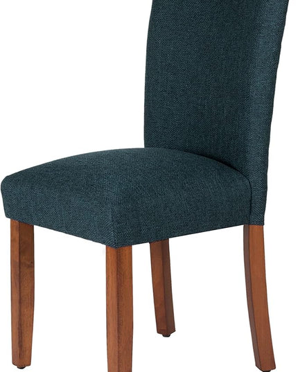 HomePop Parsons Classic Upholstered Accent Dining Chair, Set of 2, Navy - LeafyLoom