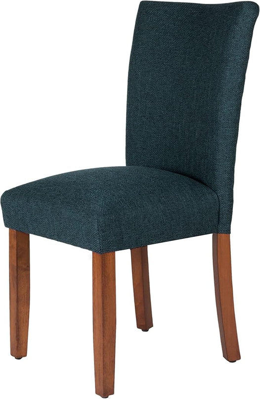 HomePop Parsons Classic Upholstered Accent Dining Chair, Set of 2, Navy - LeafyLoom
