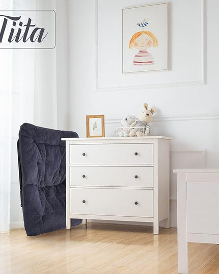 Tiita Comfy Saucer Chair, Soft Faux Fur Oversized Folding Accent Chair, Lounge Lazy Chair for Kids Teens Adults, Metal Frame Moon Chair for Bedroom, Living Room, Dorm Rooms - LeafyLoom