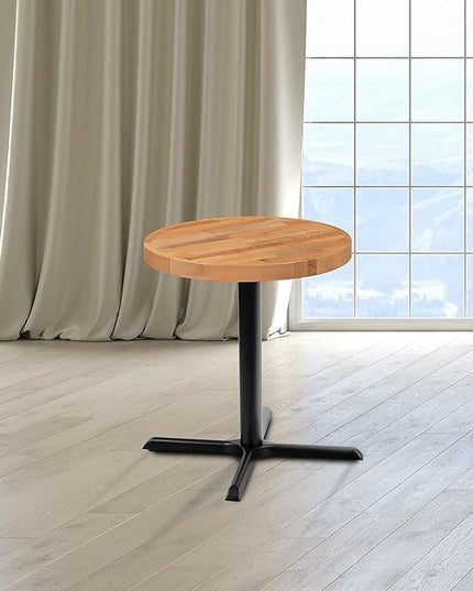 Flash Furniture Mayfair 24" Round Butcher Block Style Table Top, Natural - LeafyLoom
