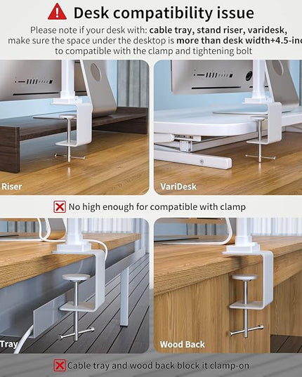 EppieBasic LED Desk Lamp, 24W Architect Clamp Task Table Lamp, Office Desk Lamp Super Bright Extra Wide Area Drafting Work Light,6 Color Modes and Stepless Dimming for Workbench, Reading, Monitor - LeafyLoom