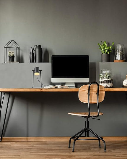 Globe Electric 52299 Sahara 14" Desk Lamp, Matte Black, Swing Shade, in-Line On/Off Rocker Switch - LeafyLoom