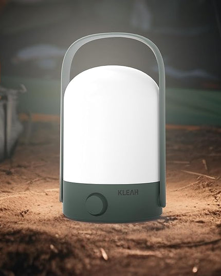 Table Lamp Portable Cordless Lantern, 360° Portable Handle, Stepless Dimmer, Powerful Long-Lasting 50hrs, Rechargeable LED Lantern for Camping Bedroom Party (Green) - LeafyLoom