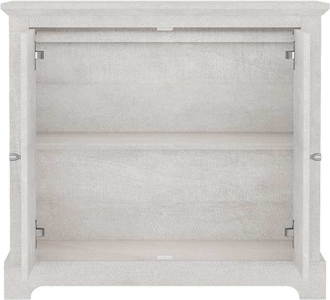 Galano Culbin 2 Door Storage Cabinet, Accent Furniture, Cupboard for Living Room, Hallway, Kitchen, Sideboard, Buffet Table, 15.67" D x 32.36" W x 29.29" H, Dusty Grey Oak - LeafyLoom