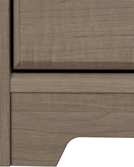 Bush Furniture Cabot 72W L Shaped Computer Desk with Drawers, Ash Gray - LeafyLoom