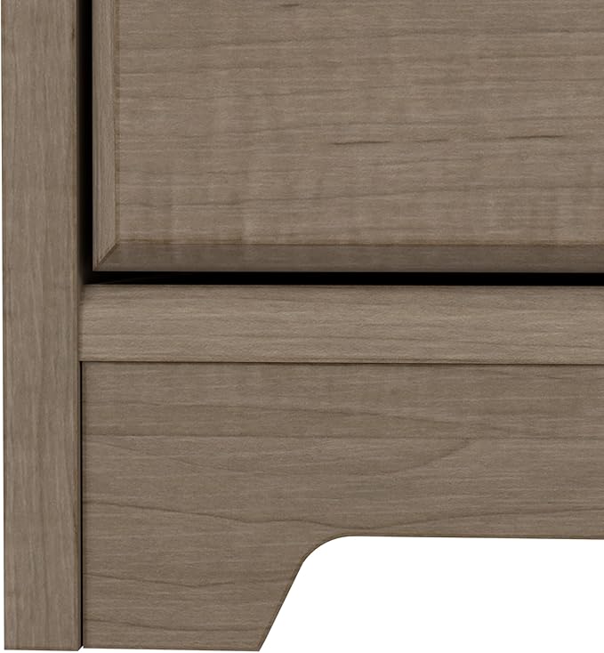 Bush Furniture Cabot 72W L Shaped Computer Desk with Drawers, Ash Gray - LeafyLoom