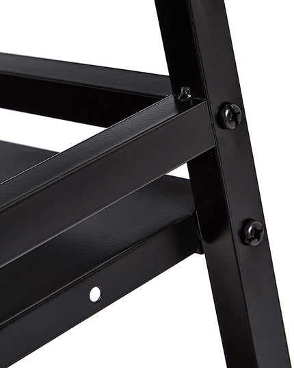 Amazon Basics 3-Tier Metal Rolling Cart, Black - LeafyLoom