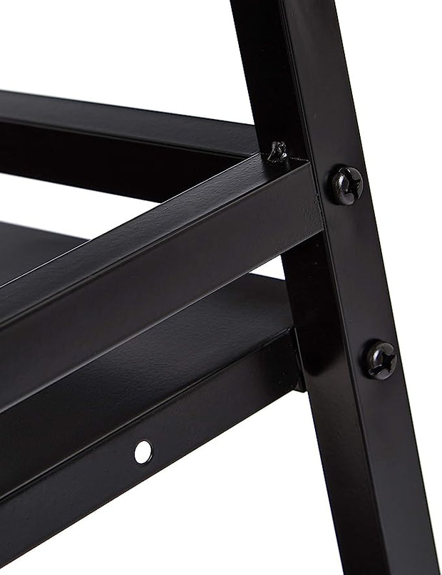 Amazon Basics 3-Tier Metal Rolling Cart, Black - LeafyLoom